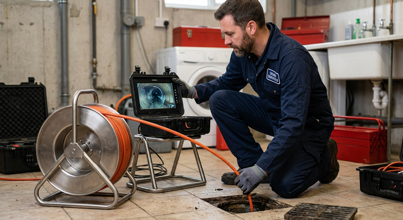 Inspection caméra endoscopique de canalisation à Sartrouville
