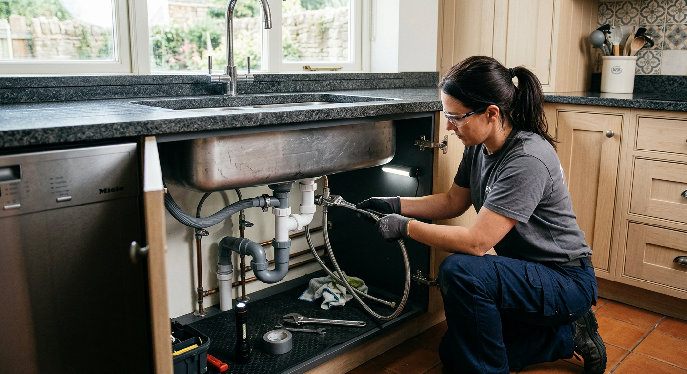 Installation plomberie cuisine avec pose d'évier à Sartrouville