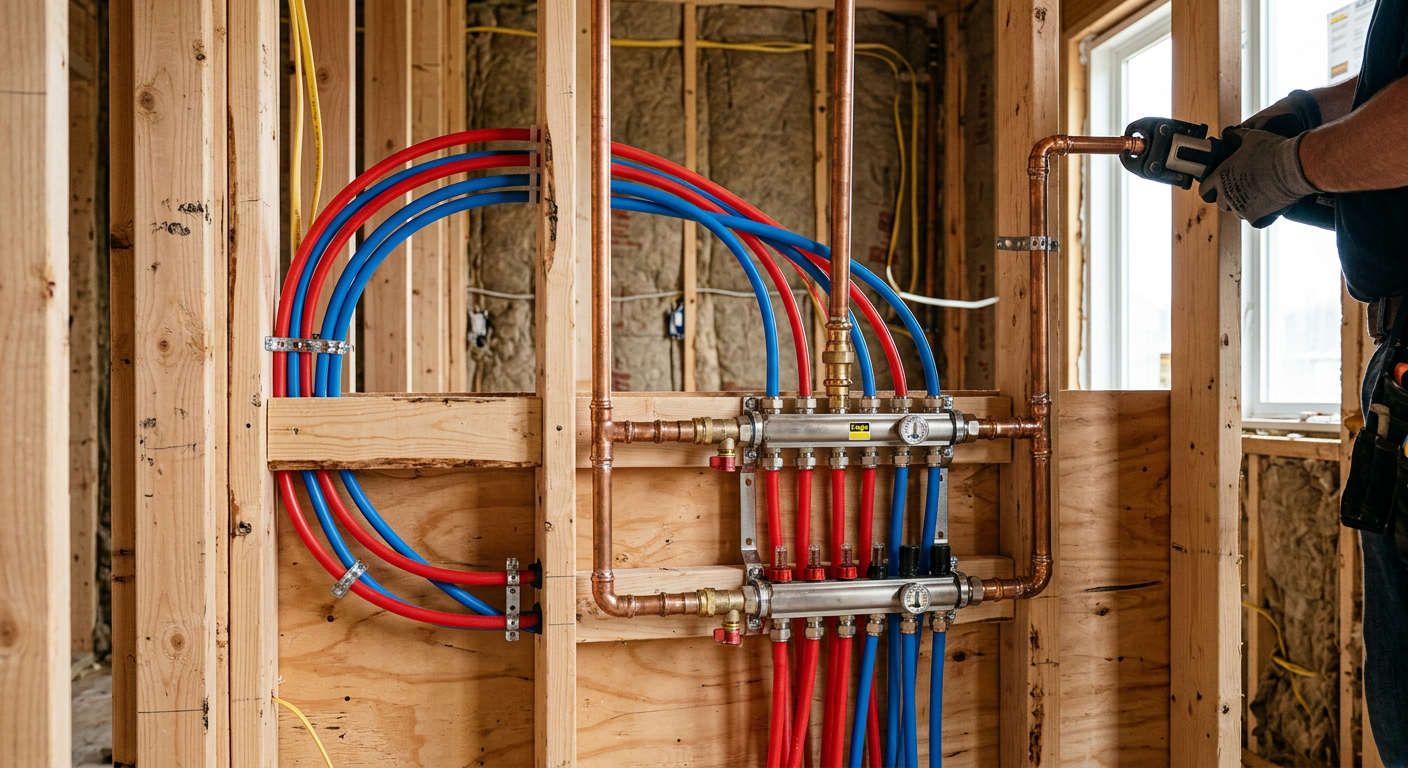 Création de réseau plomberie en cuivre et PER à Sartrouville 78