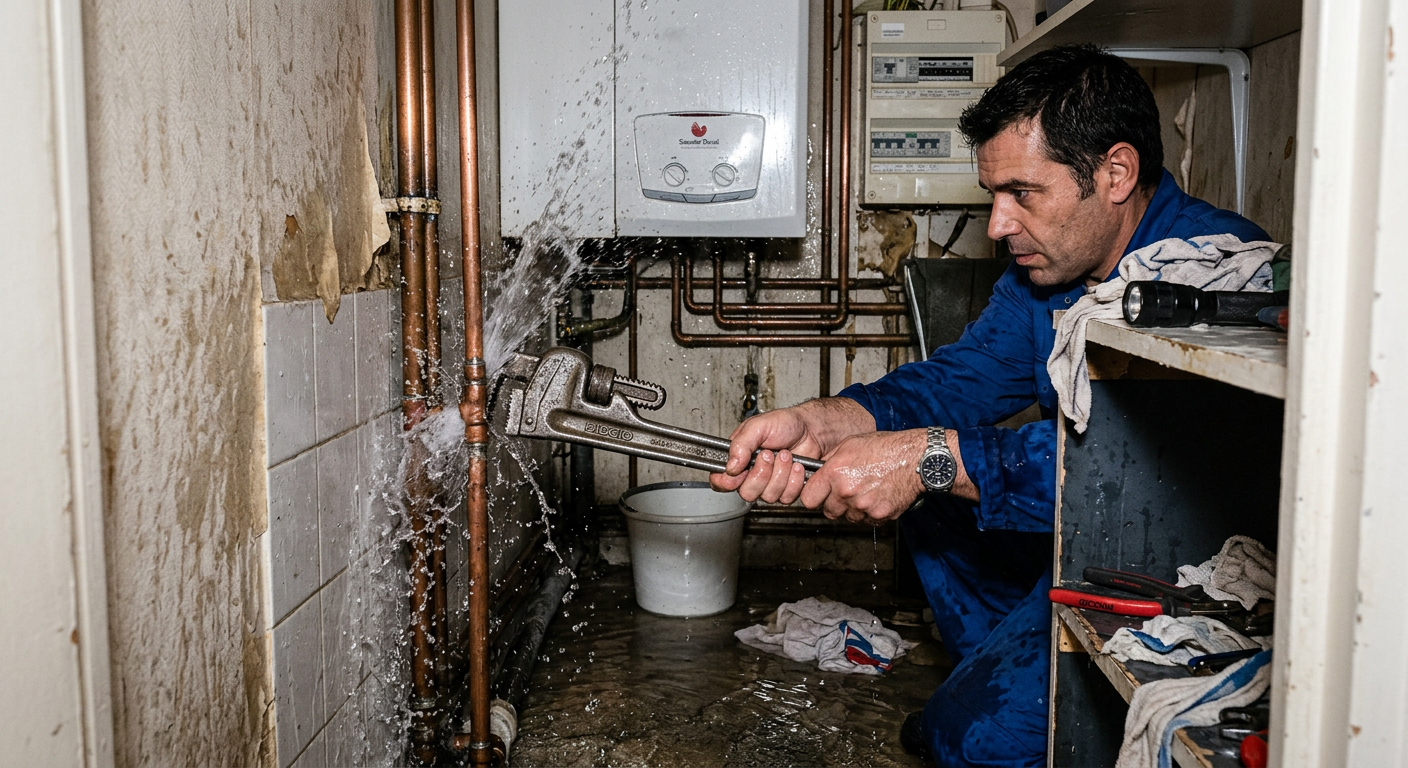 Réparation urgente fuite d'eau sur tuyauterie cuivre à Sartrouville
